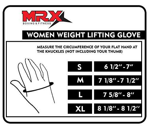 MRX Weight Lifting Training Gloves Women Fitness Workout Purple/Black (Medium)