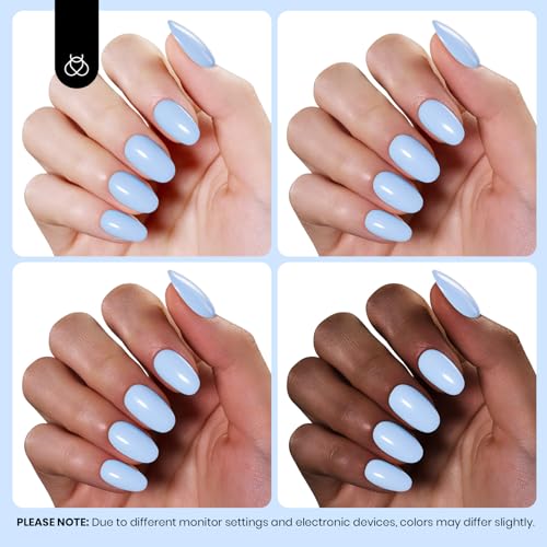Image of beetles Gel Polish Light Blue Gel Nail Polish Hema Free Soak Off Uv LED Nail Lamp 15ml DIY Home Manicure Salon Gifts for Women Girls Blue Memories