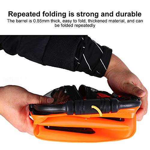 BIGBIGFAMILY Balde de Peixe Vivo, Balde Dobrável, Resistente, Impermeável, Caminhada, Acessórios de