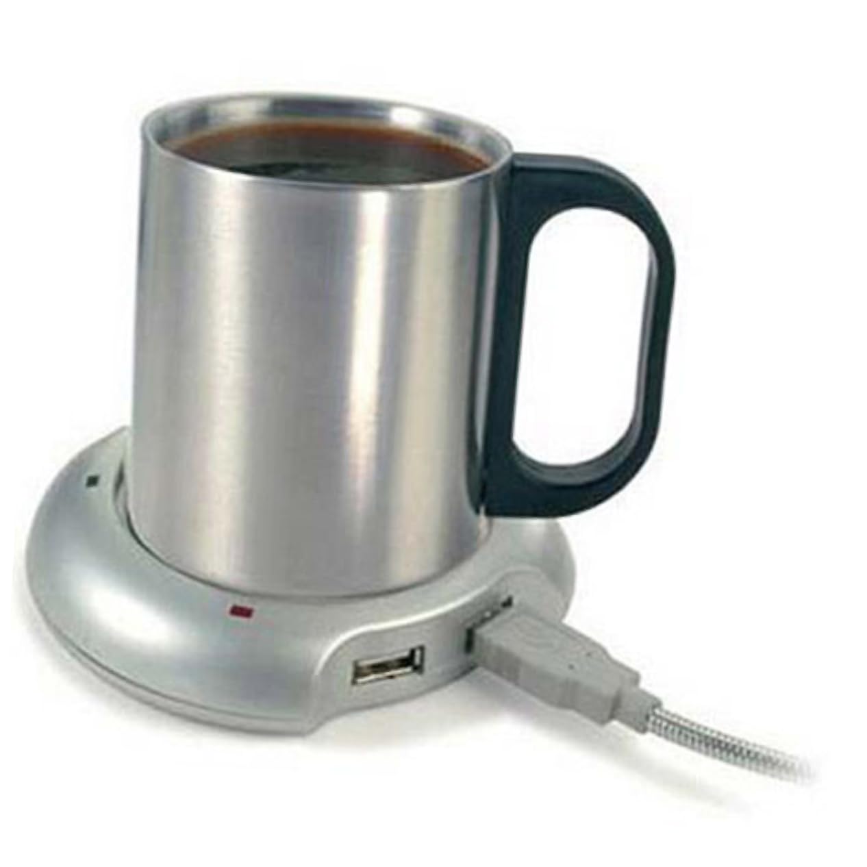 OFFSCH Desk Cup Warmer with 4 Port Hub Portable 10x9.5x2cm Keep Beverages Warm