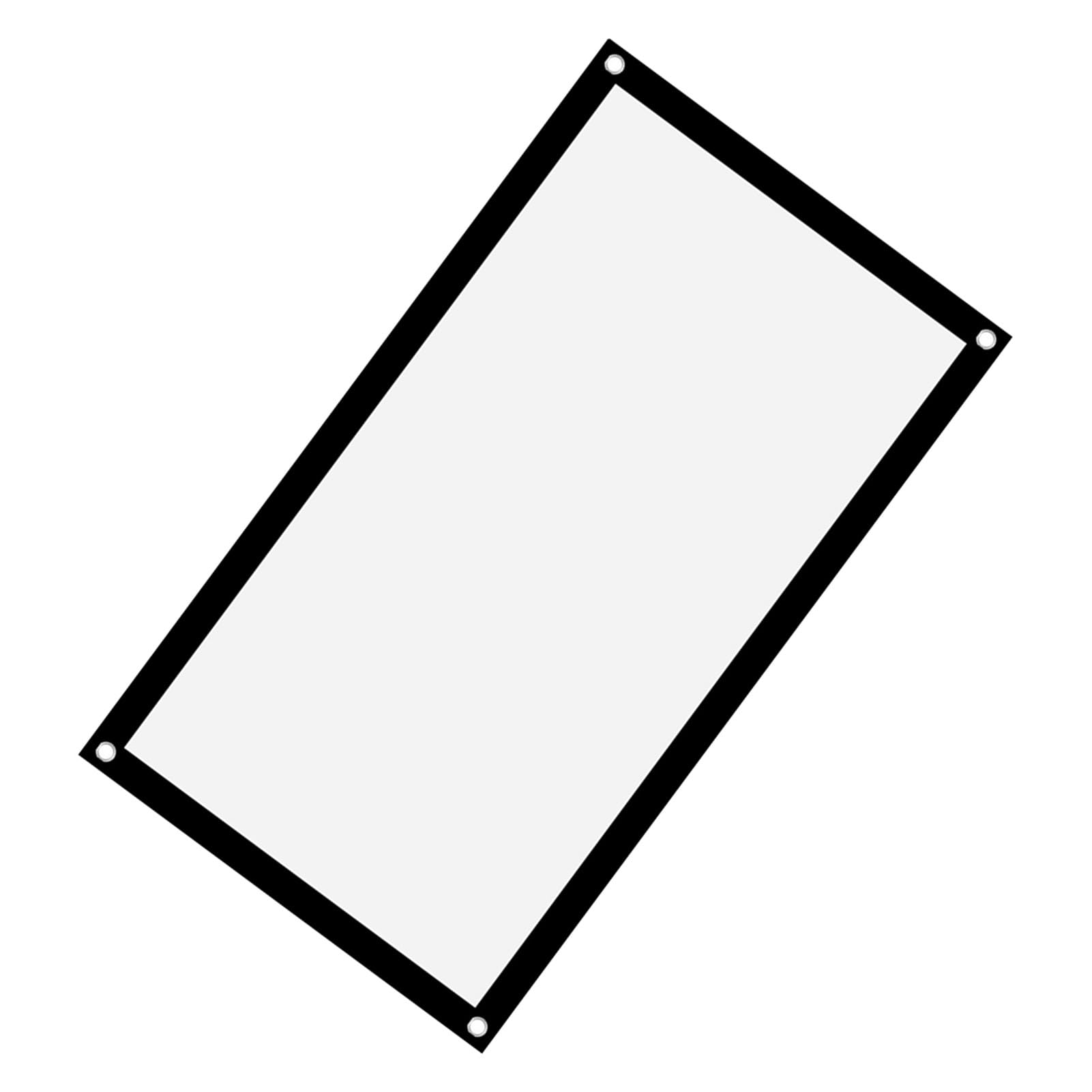 ASHATA Projectorscherm, 16:9 Projectiescherm Verdikt Draagbaar Niet-Kreukbaar Zacht Polyester Projector Gordijn voor Projector Thuisbioscoop Buiten/Binnen/Camping Film, Wit, 102-305 Cm (183cm