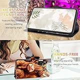 JANENFNA for Galaxy A13 5G Wallet Case with RFID Blocking Card Slots Stand - Leather Flip Cover for Women (Men) Shockproof Protective for Samsung Galaxy A13 5G Case,Wreath Highland Cow - Image 5