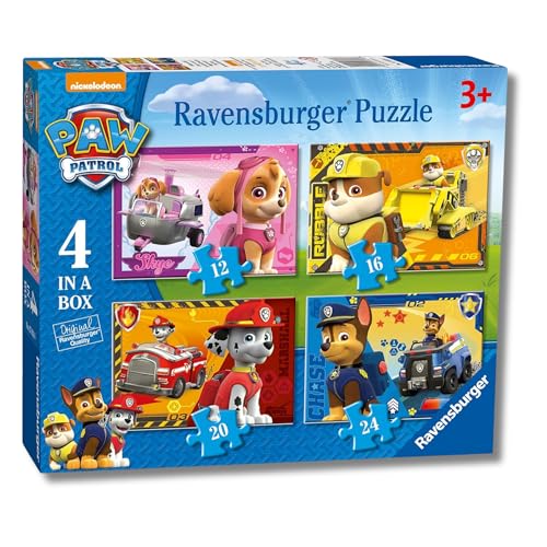Ravensburger - Puzzles Paw Patrol Pack De 4 | Puzzle 3 A&ntilde;os O M&aacute;s | Regalo...