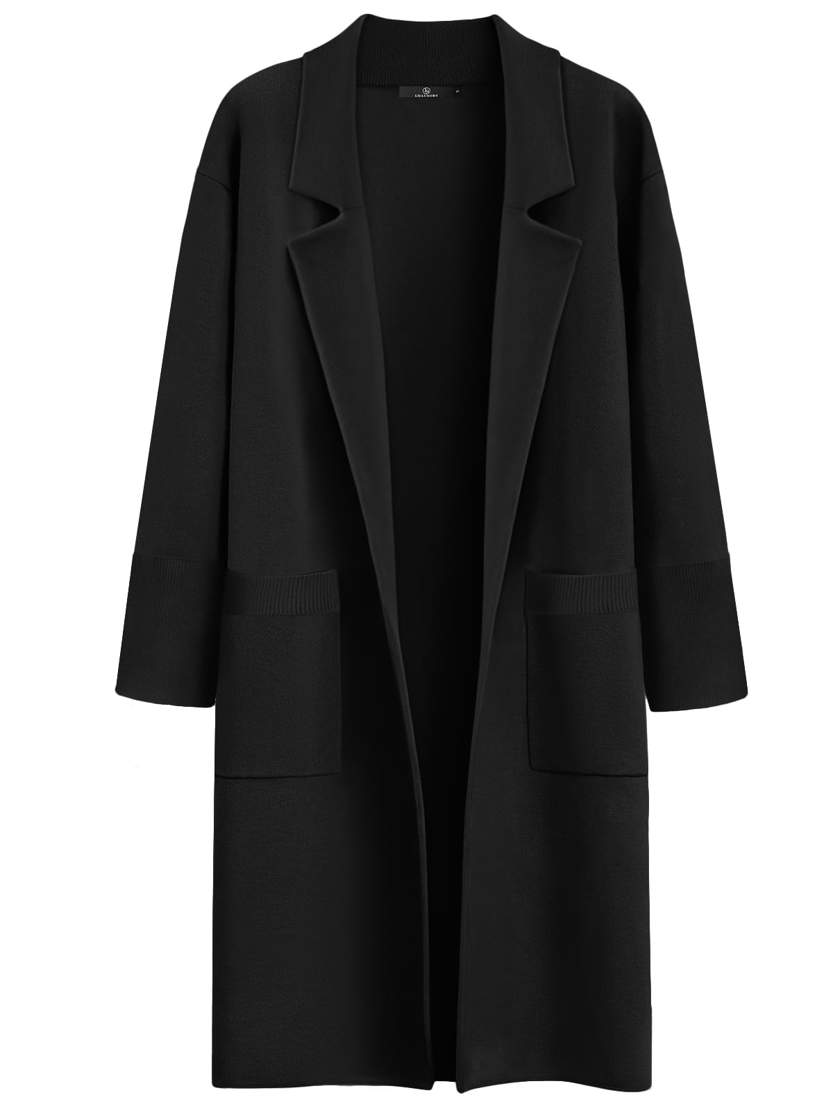 LILLUSORY Womens Long Dressy Cardigan Sweaters Fall Oversized Cozy Jacket Outfits 2025 Date Night Winter Trench Coats