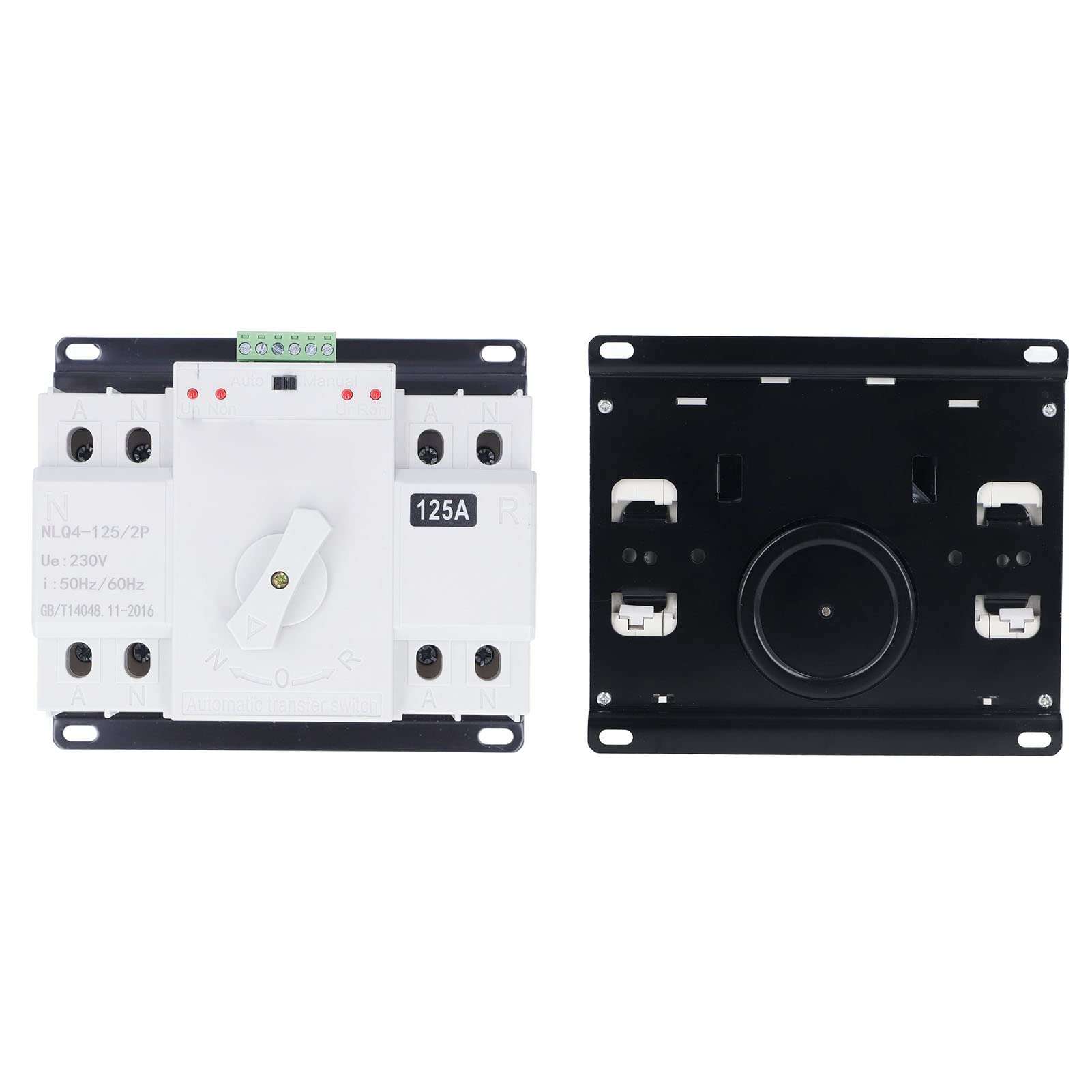 Commutateur de Transfert Automatique à Double Alimentation AC 230V 2P 125A CB à Bascule pour Électricité Municipale, UPS, Onduleur