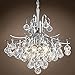 Contour 6 Light 16" Chrome Chandelier with Clear European Crystals