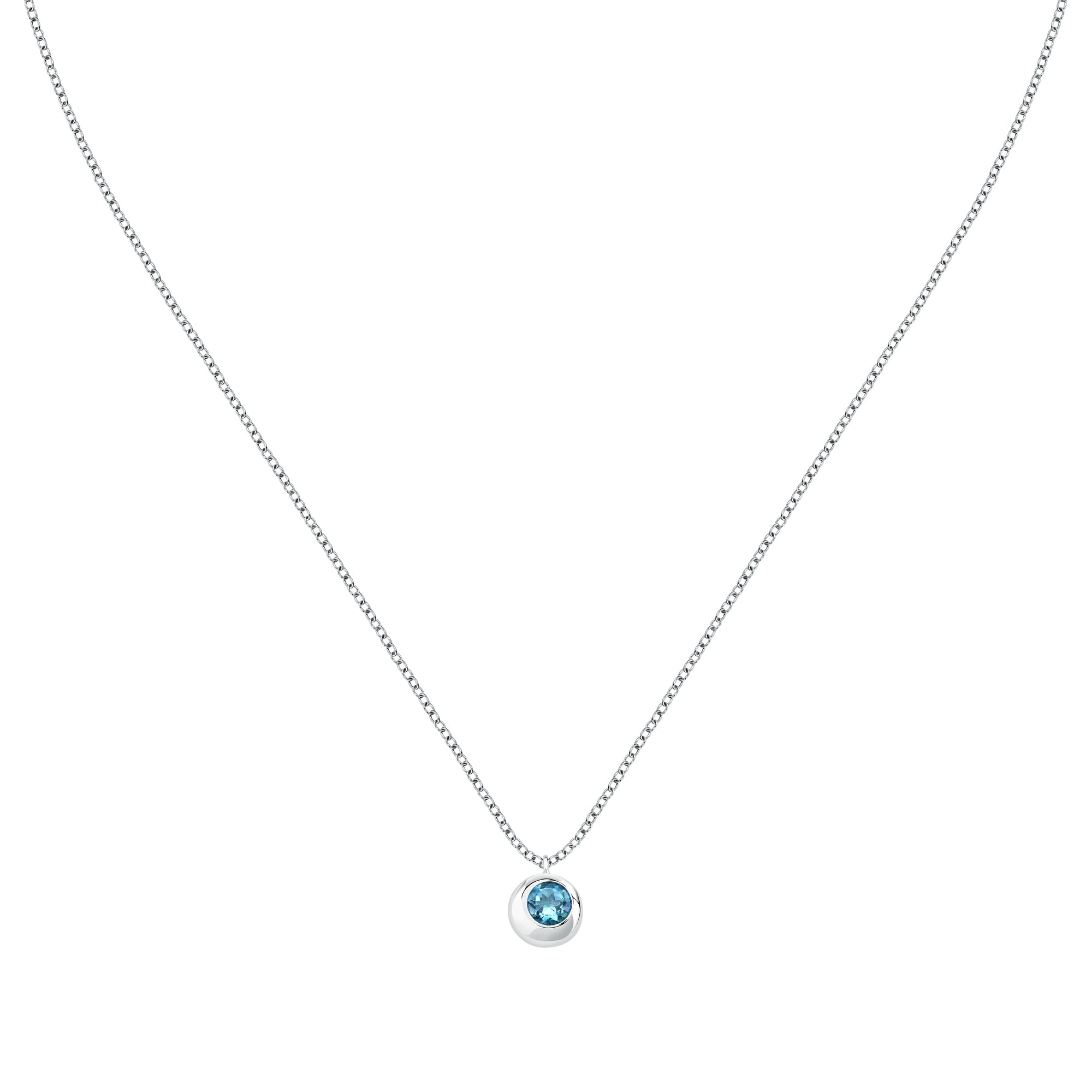 Morellato Collana da donna in argento 925 riciclato, pietra colorata, collezione TESORI ETERNI, idea regalo donna