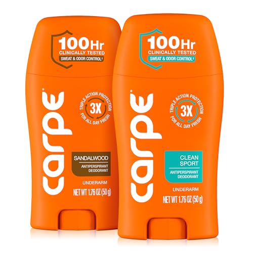 Carpe Deodorant Antiperspirant Men's Variety Pack - 100 Hour Sweat