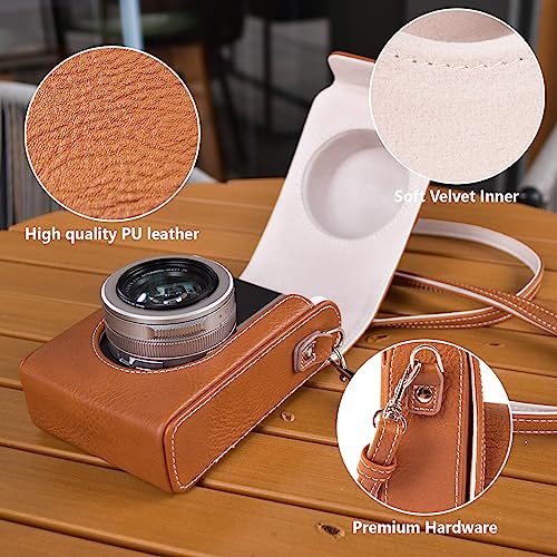 Funda para cámara Leica D-LUX 7/8 tipo 109 en cuero PU marrón miniatura 4