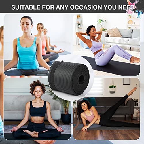 6 Pack Bulk Yoga Mats 72 X 24 X 0.4 Inch Black Fitness Mat Nonslip Exercise Mats For Yoga, Pilates, Workout, Stretching #TOP5