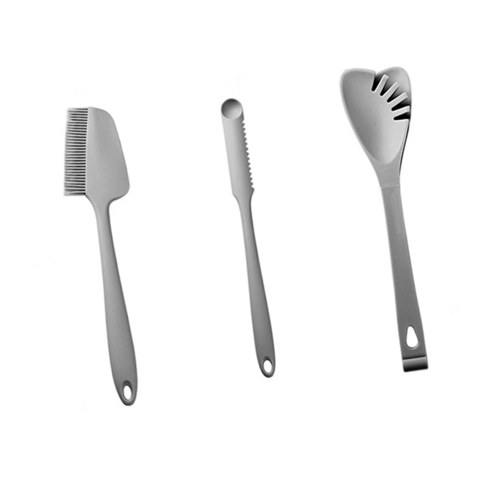 Tsophreniq 3pc High-Temp Kitchen Spatulas, Soft Silicone Scrapers for Nonstick Surfaces, Ergonomic Handle Baking Tools Heats Resistnts Silicones Spatulas for Ergonomic Spatula Set