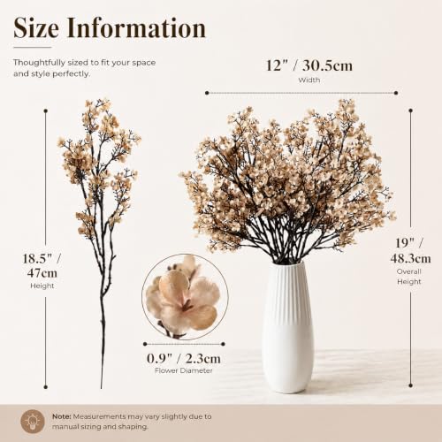 Image of Mandy's 6 Bundles Artificial Champagne Baby's Breath Flowers