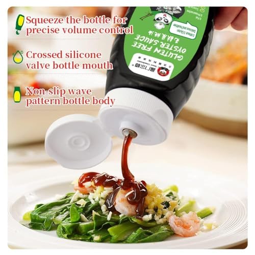 Image of Sauce Grandmaster Pure Oyster Sauce 2-Pack (13.5 oz Squeeze Bottles) - 70% Real Oyster Extract, Gluten-Free. No Preservatives or Added Water. Savory Asian Marinade for Stir Fry, Chicken, Beef & Burger