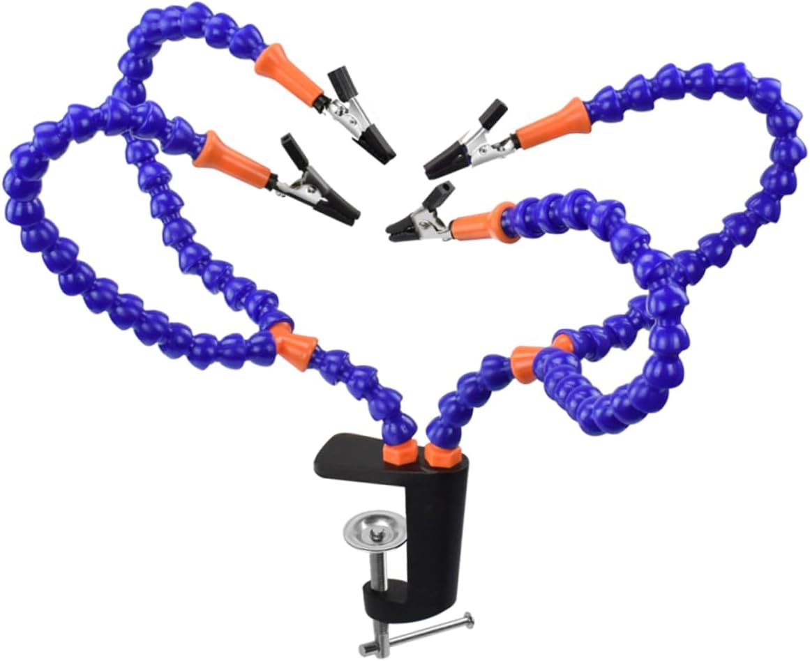 TEHAUX 1pc Helping Hands Holder Helping Hands Soldering Aid Carving Vise Household Vise Tool Table Bracket Soldering Stations Flexible Toy Alligator Clip Stand Soldering