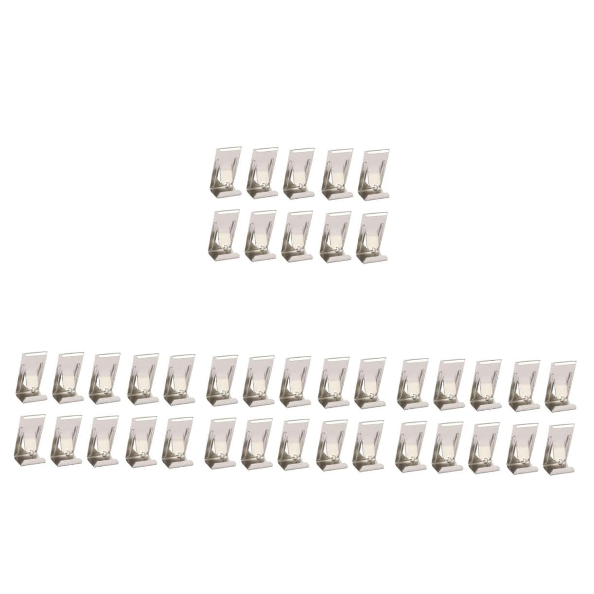 Tofficu 200pcs Photo Frame Back Plate Clips Hanging Hook Spring Turn Clip for Easy Installation for Artworks Photos and Wall Decor