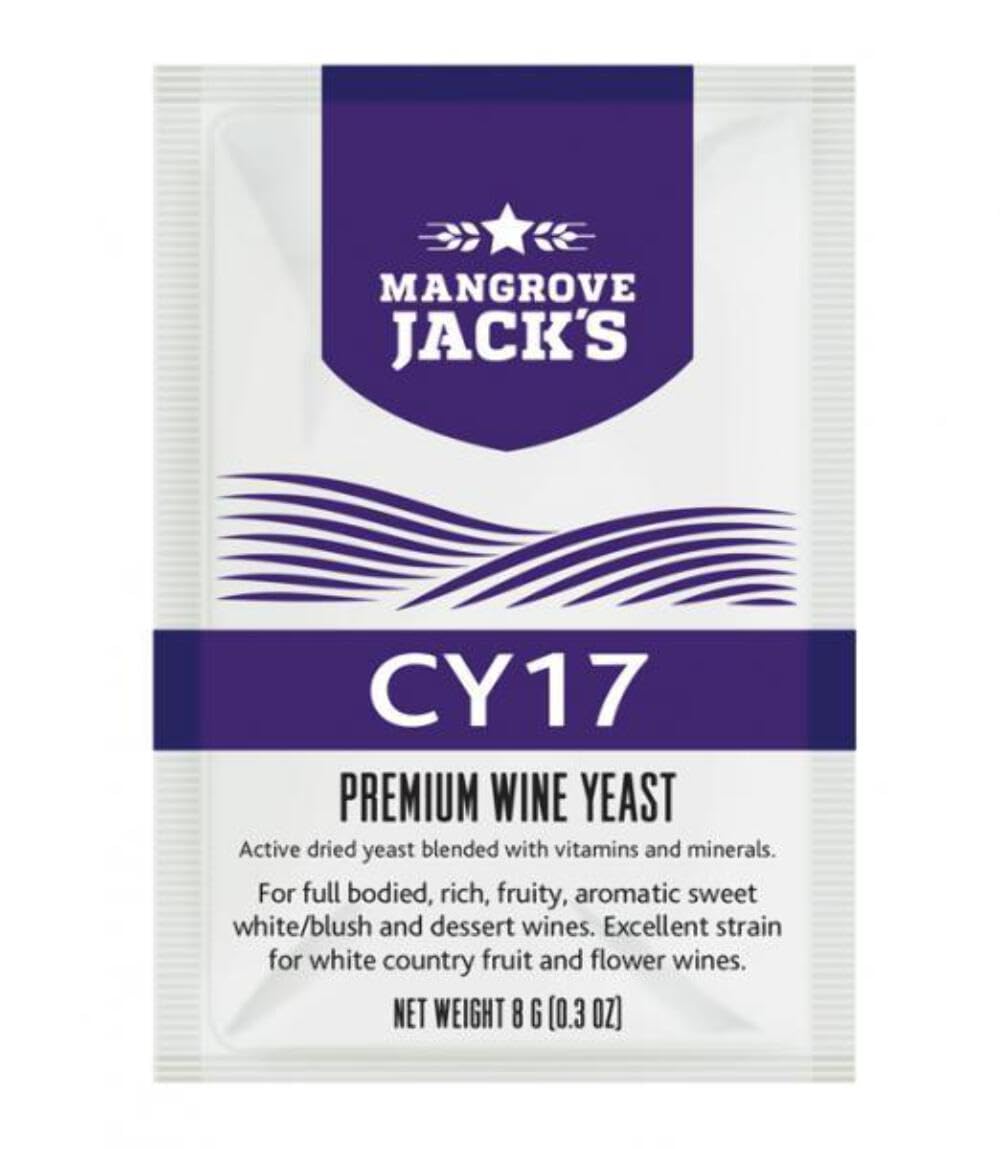 Mangrove Jack's Wine Yeast - CY17 8g treats 23L Sweet White Blush Dessert