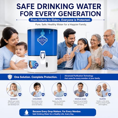 Image of AQUAULTRA Epic 14 Stage A1024 RO+UV+UF Alkaline TDS Controller Water Purifier Ultra Filtration Technology Based Aqua Guard for Home and Offices (Blue Dolphin)