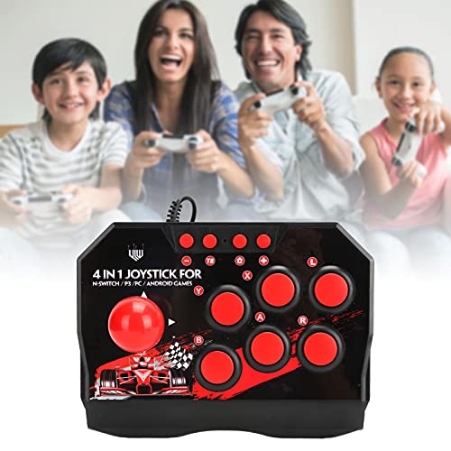 Ymiko Joystick, Fight Stick Fightstick Stick With Wired Joystick Games Accessories for PC