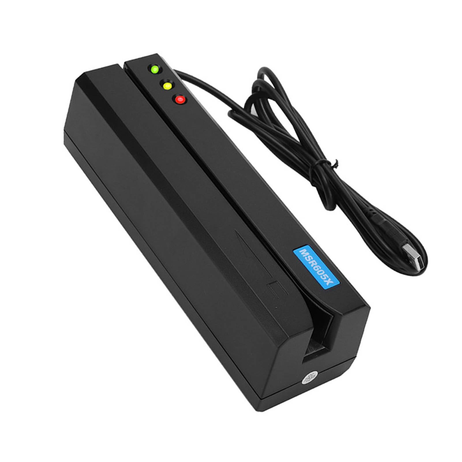 Pongnas MSR605X Magnetstreifen-Kartenleser, Schreibanzeige, Schneller Betrieb, USB-Stromversorgung Zum Lesen und Schreiben von Kartendaten
