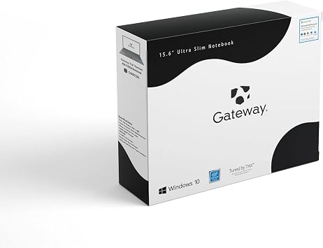 2021 Gateway 15.6 FHD Ultra Slim Notebook, Intel Pentium Silver Quad Core, 4GB RAM, 128GB Storage, Tuned by THX Audio, 1.0MP Webcam, HDMI, Windows 10 S, Microsoft 365 Personal 1-Year, Black