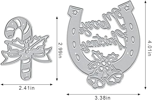 Miniatura 7 de Corona de Navidad de metal troquelada para hacer tarjetas, lazo de Navidad, Santa Star Laeves, marco de encaje, troqueles de corte para decoración