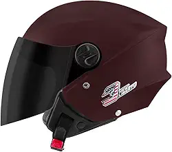 CAPACETE ABERTO PRO TORK NEW LIBERTY 3 ELITE FOSCO VERMELHO TAM. 60 VIS. FUMÊ