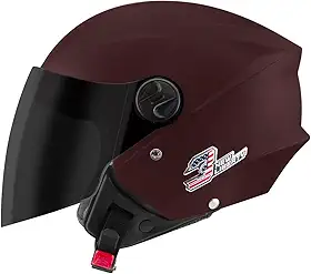 CAPACETE ABERTO PRO TORK NEW LIBERTY 3 ELITE FOSCO VERMELHO TAM. 58 VIS. FUMÊ