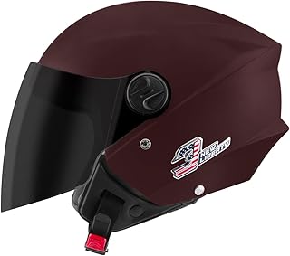 CAPACETE ABERTO PRO TORK NEW LIBERTY 3 ELITE FOSCO VERMELHO TAM. 60 VIS. FUMÊ
