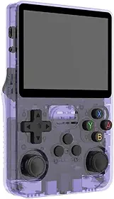Video Game Portátil Retrô R36S Linux - Tela IPS 3.5 Polegadas com Jogos Clássicos (Roxo)