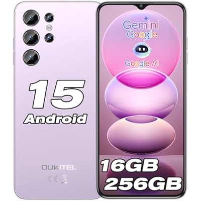 OUKITEL C1 Pro Telefonos Moviles Libres Android 15-16GB RAM+256GB ROM/1TB Batería 5150mAh Telefono Movil 6 52" HD+ Cámara 13MP Triple 4G SIM Smartphone/Fingerprint/Face ID/OTG/3.5mm Jack