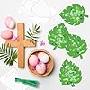 Hollowfly 24 Sets Palm Sunday Crafts Easter Palm Leaf Tissue Paper Craft Kits DIY Hanging Ornament Sunday School Gifts Holy Week Crafts Religious Christian Decorations Kit for Easter Party Activities #5