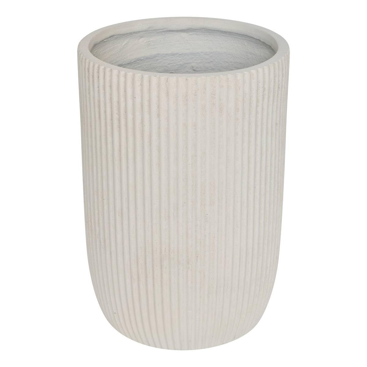 Atmosphera - Set de 3 pots de fleurs elene 36,5x36,5x54cm blanc