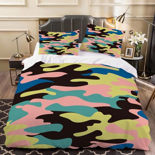 Funda Nordica Cama 80 90 Diseño de Camuflaje
