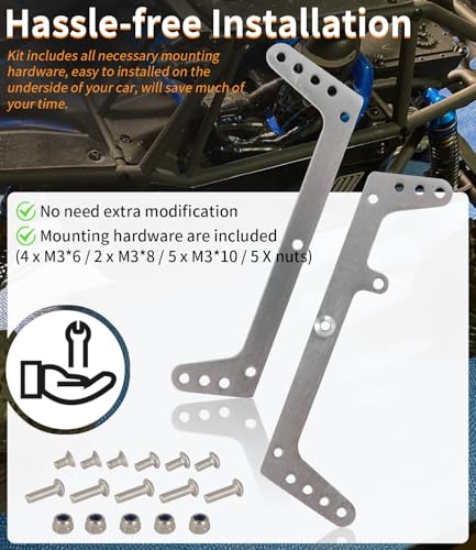 Image of Underside Skid Plate Kit, Chassis Skid Plate Protector for Axial Capra Skid Replace for VDR-0017 Aluminum POM Nylon Thick Anti-Scratch Anti-Collision Bottom Skid Plate Kit