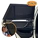 Produktbild Amteker 2 Pack Sonnenschutz Auto Baby mit UV Schutz - UV Schutz Sonnenrollo Autofenster für Kinder Baby Erwachsene Haustiere - Tragbare Auto Sonnenblende - 40"x20" für Die Meisten Auto