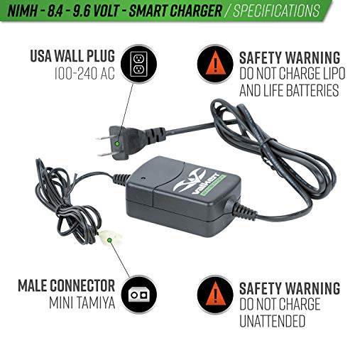 image for Valken Airsoft NiMH Smart Battery Charger - 8.4V-9.6V, Black