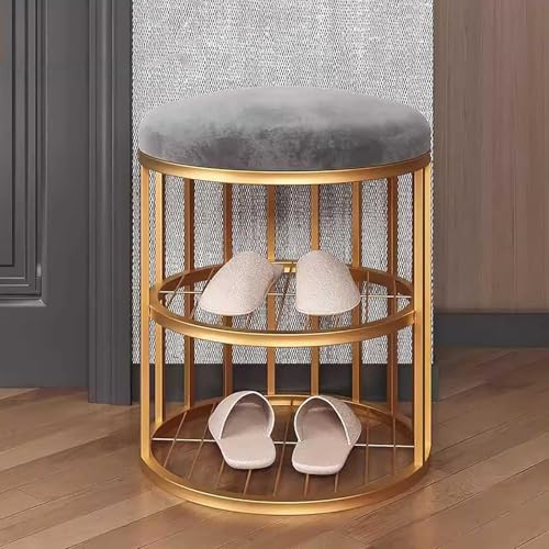 Banc de rangement pour chaussures d'entrée compact avec coussin confort