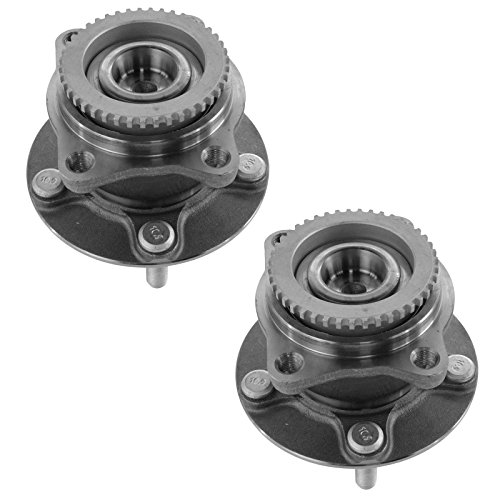 Image of TRQ Rear Left and Right Wheel Bearing and Hub Assembly Set 2 Piece Compatible with 2004-2008 Mitsubishi Endeavor FWD 2010-2011 Endeavor FWD