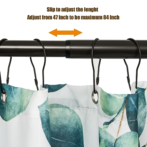 Image of Artiwell Heavy Duty Shower Rod, Adjustable Shower Curtain Rod, Expandable 47-84 Inch, Permanent Mount Shower Rod, Never Rust Stainless Steel For Window Curtain and Closet, Oil Rubbed Bronze