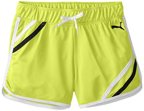 PUMA Girls' Mesh Gym Short with Taping