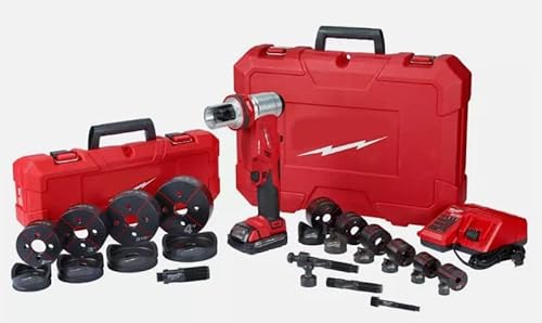 Image of For Milwaukee 2677-23 M18 18V 4-Inch 6-Ton Forcelogic Knockout Tool Kit，Specialty Electrician Tools，with Toolbox 2PC.