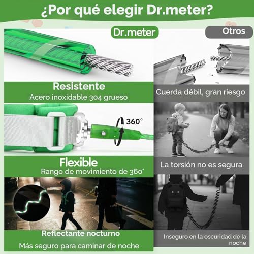 Mochila correa niños antiperdida Dr.meter de 1 a 5 años con pulsera extensible 5