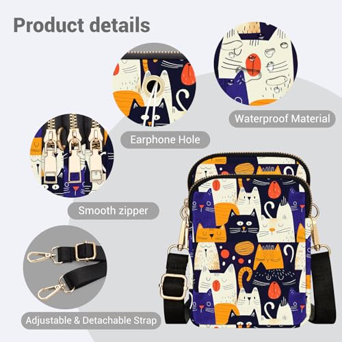 Image of YINHEXI Small Crossbody Bags for Women, Mini Cell Phone Wallet Purse, Shoulder Bag for Women and Men