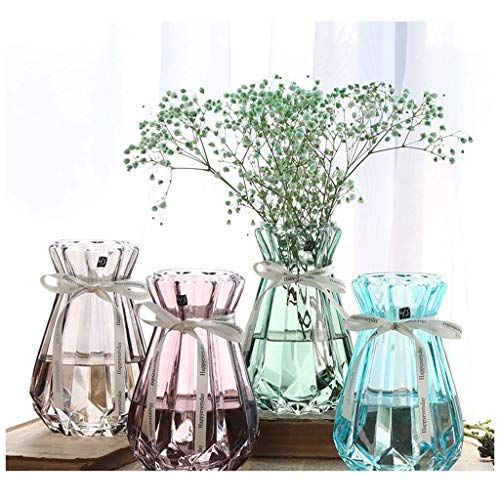 Vase en verre bordeaux avec bordure dorée pour fleur artificielle - 7