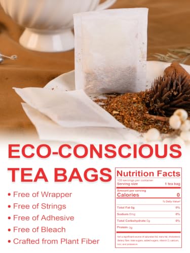 Image of TeeLux Rooibos Chai Tea, Smooth & Sweet Spiced Taste, Caffeine Free, 100 ct | Rooibos Tea Blend with Cinnamon, Ginger, Clove & Cardamom, Sugar Free & Gluten Free, Rich & Warm Spice Aroma, Hot or Iced