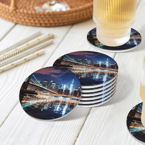 Dessous de verre céramique absorbant avec support et dos liège - 8