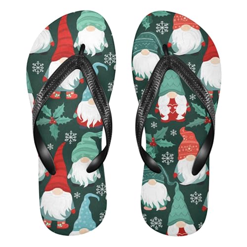 Burbuja Gnomes Flip Flops for Women Men, Soft Thong Sandals Rubber Slippers for Pool Beach Essentials