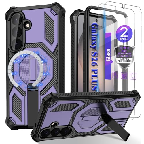 YmhxcY Magnetic for Galaxy S26 Plus Case with Kickstand-Purple