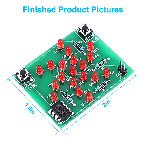 Whdts Rotating Windmill Funny Red Led Flashing Light Diy Kit With Pcb Adjustable Speed For Soldering Kit Practice Learning Electronics #TOP3