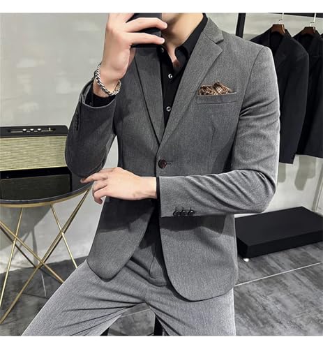 Men's Slim Fit 2-Piece Suit Set - Formal Blazer & Trousers for Business, Wedding, Office4